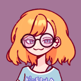 My avatar. A cartoon image of a person. They have white skin, shoulder length blonde hair, droopy blue eyes, round glasses, and a cat-like smile. They are wearing a light blue t-shirt.